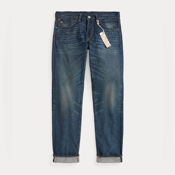 Ralph Lauren Double RL Slim Fit Selvedge Jean - Picture 1 of 8